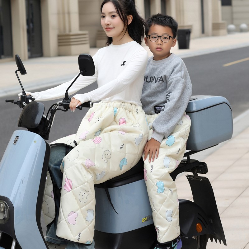 电动车挡风被冬跨骑后座骑车保暖护膝护腿挡风裙加厚防水防风围裙
