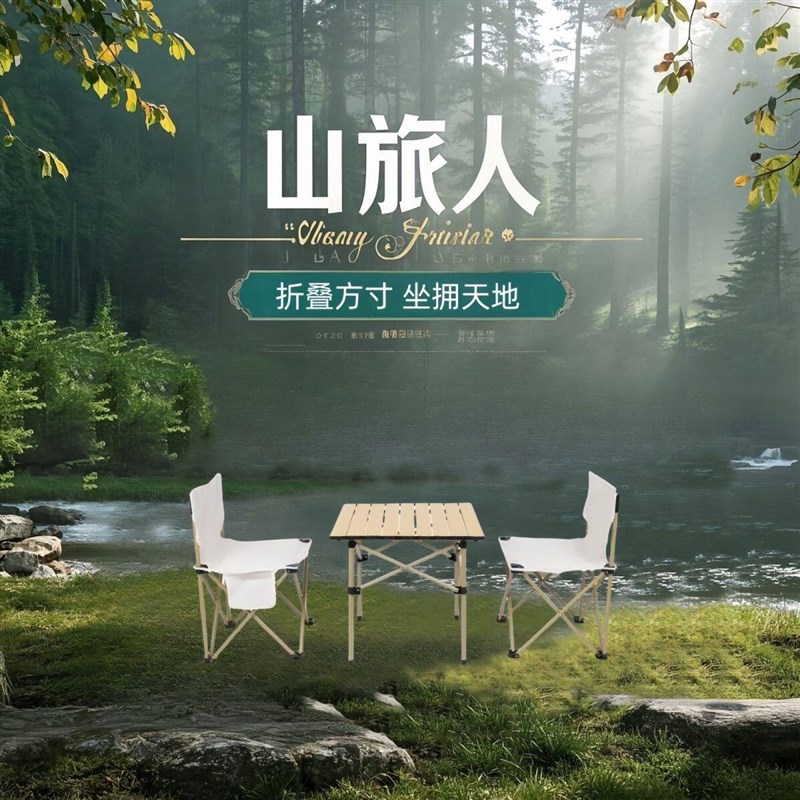 户外折叠桌椅便携式折叠椅套装户外轻便露营装备郊游烧烤座椅