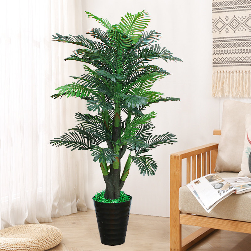 仿真植物盆栽摆件客厅假花绿植大型滴水观音假树仿真树装饰发财树