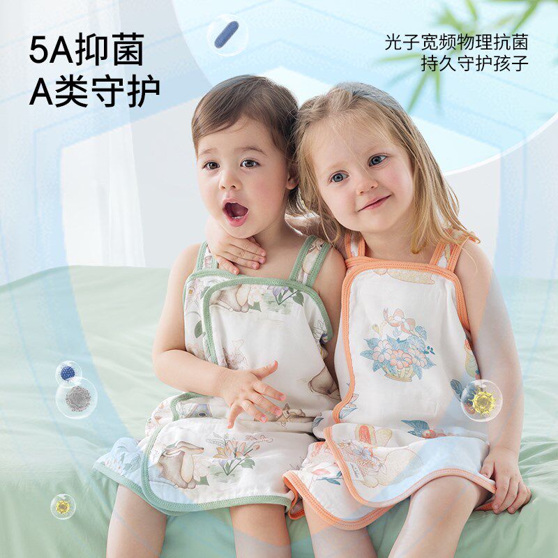 包邮贝肽斯婴儿背心睡袋夏季纱布宝宝睡觉护肚防踢被子儿童防着凉