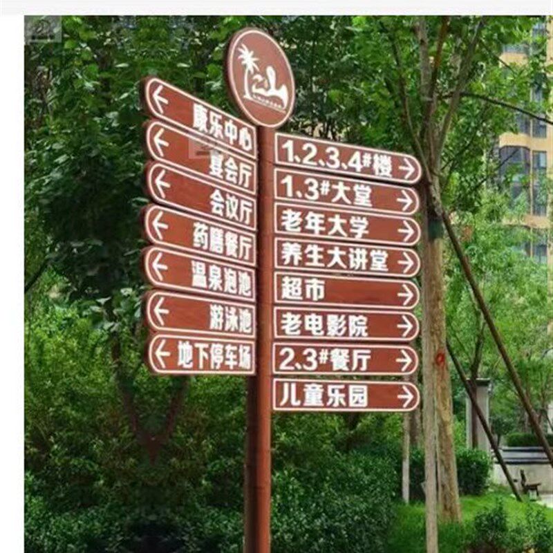 户外指路牌立式景区标识牌导向牌新款分流小区指示牌引导牌指引牌