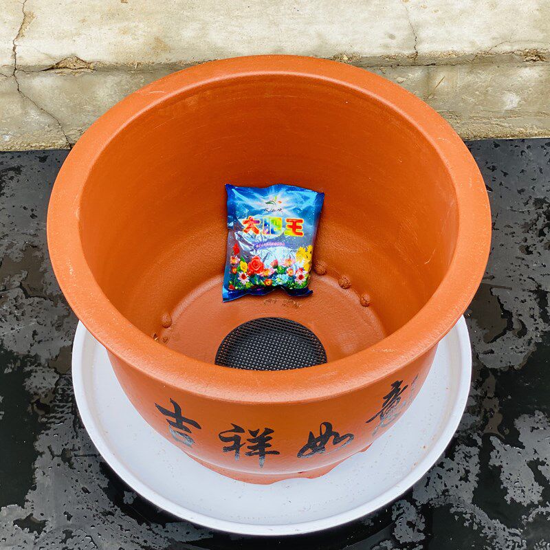 特大号陶瓷花盆大口径平口盆庭院种树桩桂花盆发财树特价花盆透气