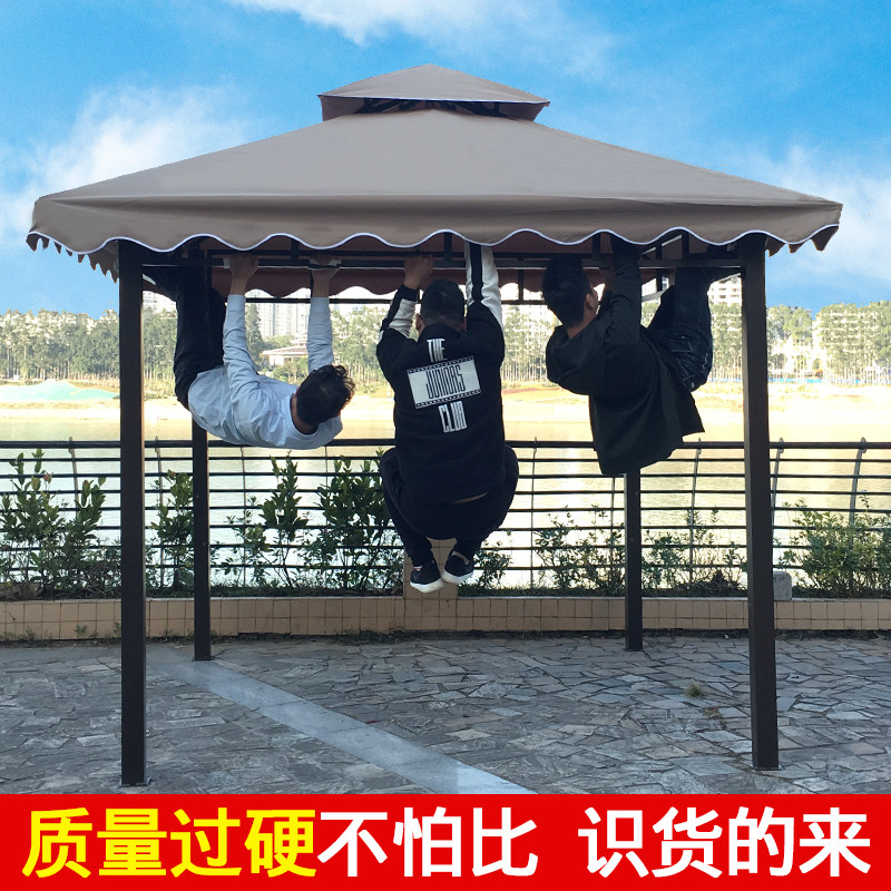 露台雨棚花园户外遮阳棚庭院防雨广告四角伞室外四脚帐篷顶布院子