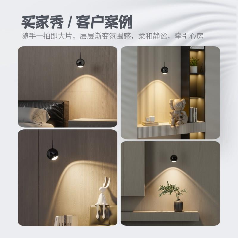 可伸缩自由升降床头小吊灯2025年设计师极简客厅背景墙卧室垂线灯