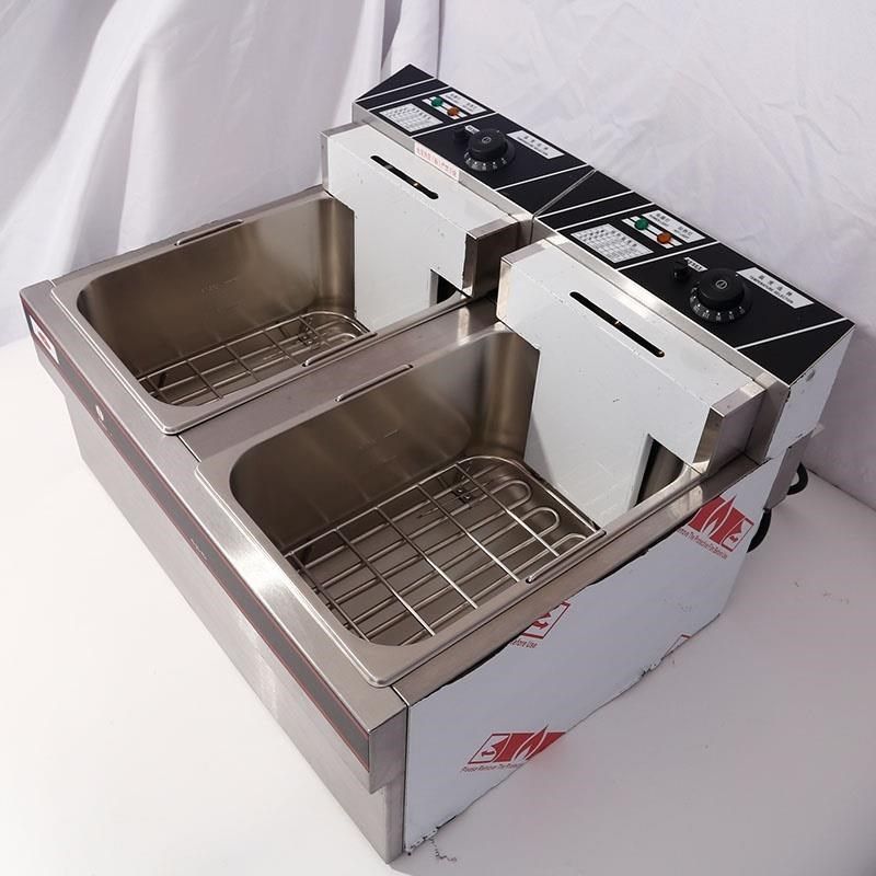 双缸电炸炉商用新粤海EF-904电炸炉商用双缸粤海903油炸锅炸薯条
