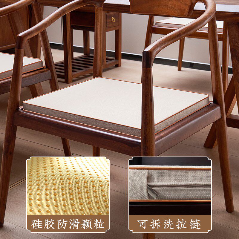 中式椅子垫实木围椅坐垫圈椅沙发垫子茶椅红木太师椅凳子座垫