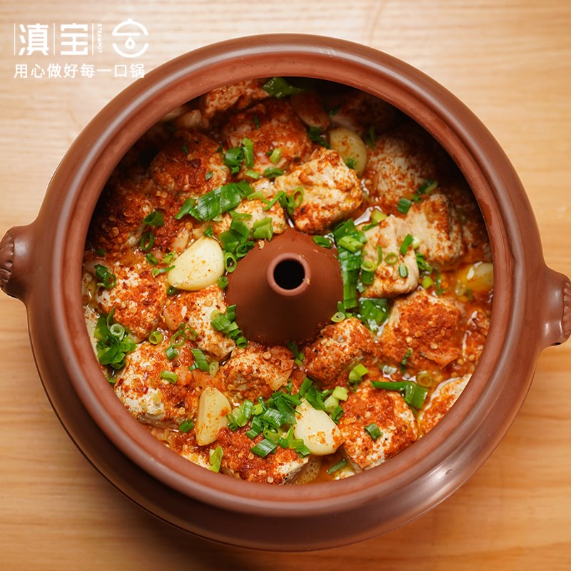 云南建水紫陶汽锅鸡专用蒸锅煲汤陶瓷家用无水蒸汽锅饭店商用炖锅