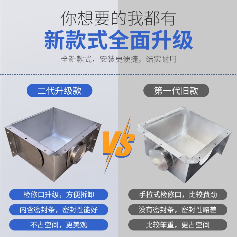 一楼厨房烟道管道改造304不锈钢盒子烟囱改装配件卫生间封堵盖
