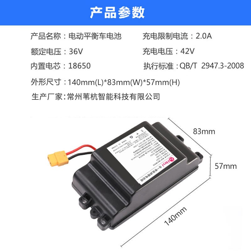 电动平衡车锂电池合一36v通用42v电瓶安派新能源阿尔郎双轮扭扭车