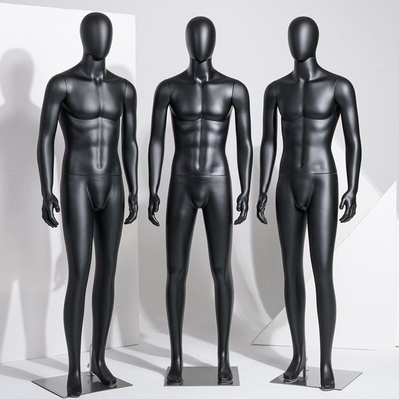 高档哑黑男模特道具全身展示架男装服装店橱窗假人仿真拍照模特架