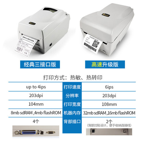 ARGOX立象OS-214plus 标签打印机不干胶条码碳带热转印洗衣连锁快