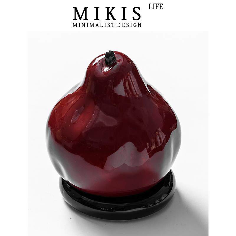 丹麦mikis 鸭梨趣味创意陶瓷牙签筒家用客厅桌面收纳罐棉签牙线盒