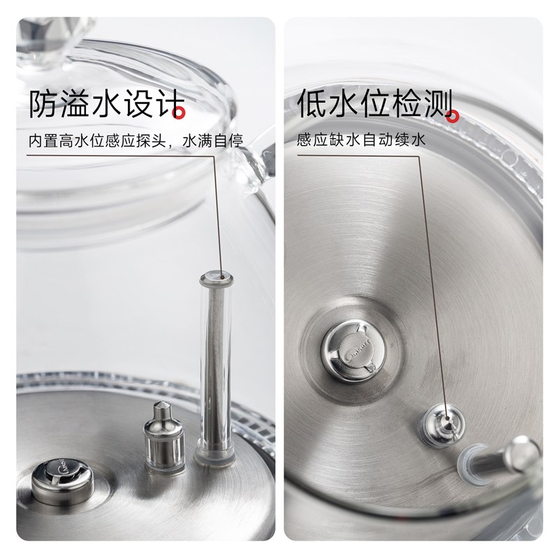 自动上水电热水壶水晶玻璃烧水壶泡茶专用恒温茶台一体遥控快煮壶