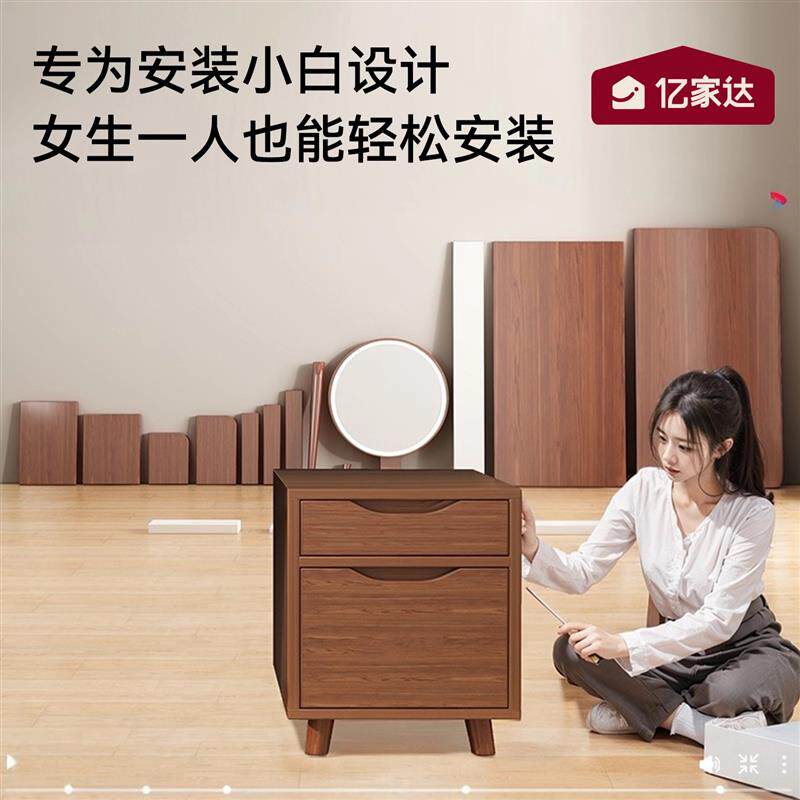 新中式梳妆台卧室2026新款带灯化妆镜转角收纳柜一体化妆桌床头柜