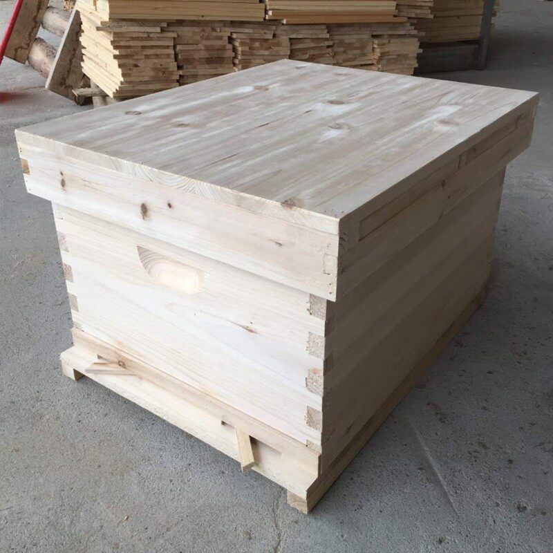 中蜂蜂箱十框箱不煮蜡杉木蜂箱十框标准蜂箱双面抛光养蜂工具用品