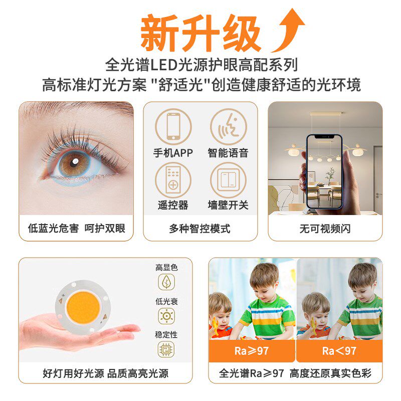 餐厅吊灯简约现代创意棉花罩吧台灯2023年新款长条直盘饭厅餐桌灯
