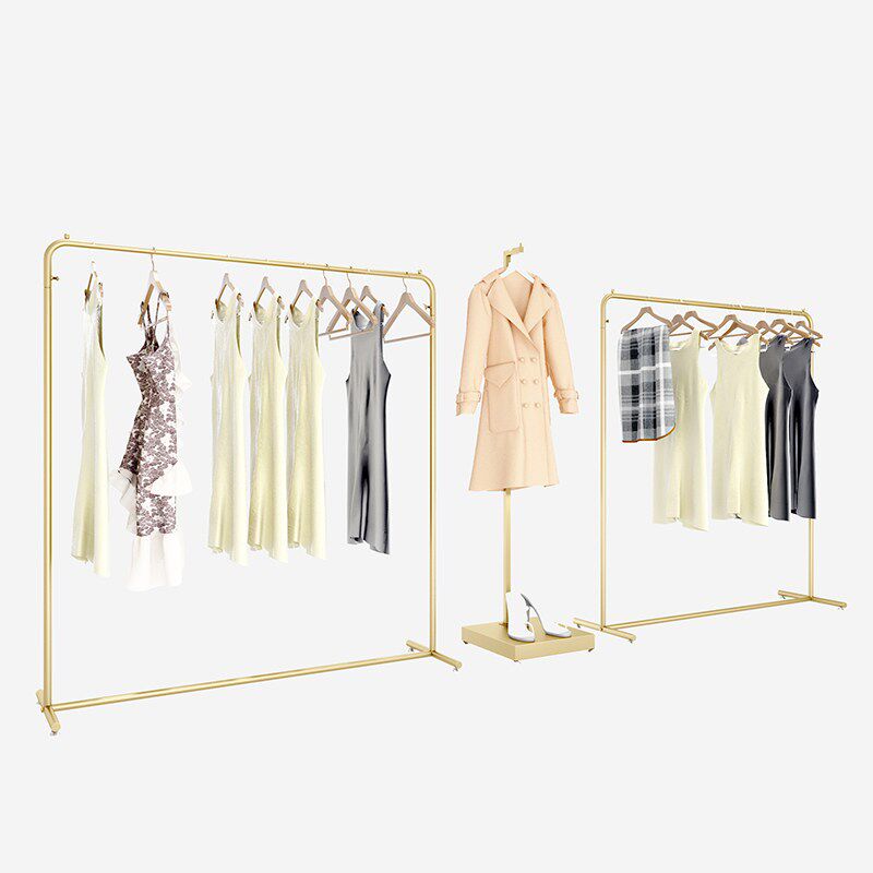 服装店落地衣架欧式服装展示架式侧挂衣架童