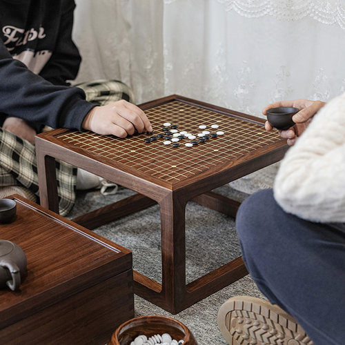 实木象棋桌围棋桌椅组合家用榻榻米飘窗多功能下棋茶几棋盘小桌子