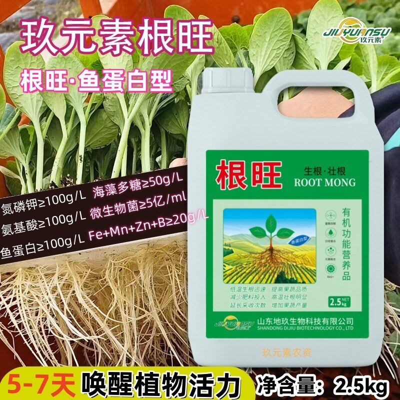 根旺蔬菜果树移栽强力生根壮苗剂含氨基酸叶面冲施水溶微生菌肥料