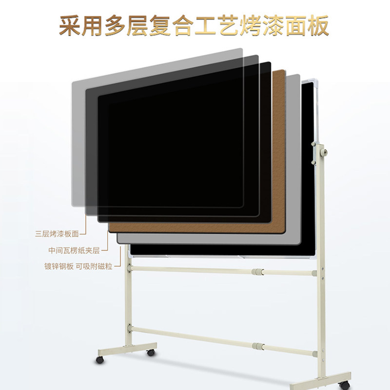 支架式黑板单面磁性粉笔写字可擦办公家用教学学生培训白板街道宣