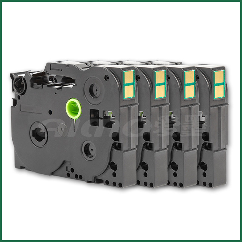 爱墨色带12MM 9MM PT-E115标签机芯片色带白底黑字AQE-Z231/Z631图片