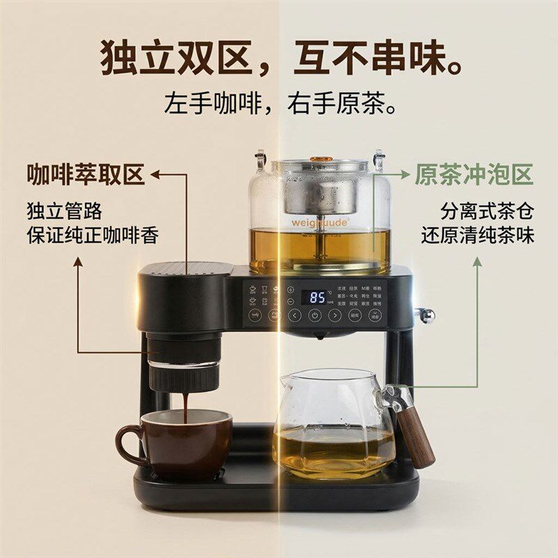 蒸汽喷淋式煮茶壶电茶炉萃茶机全自动一体咖啡机胶囊2026新款正品