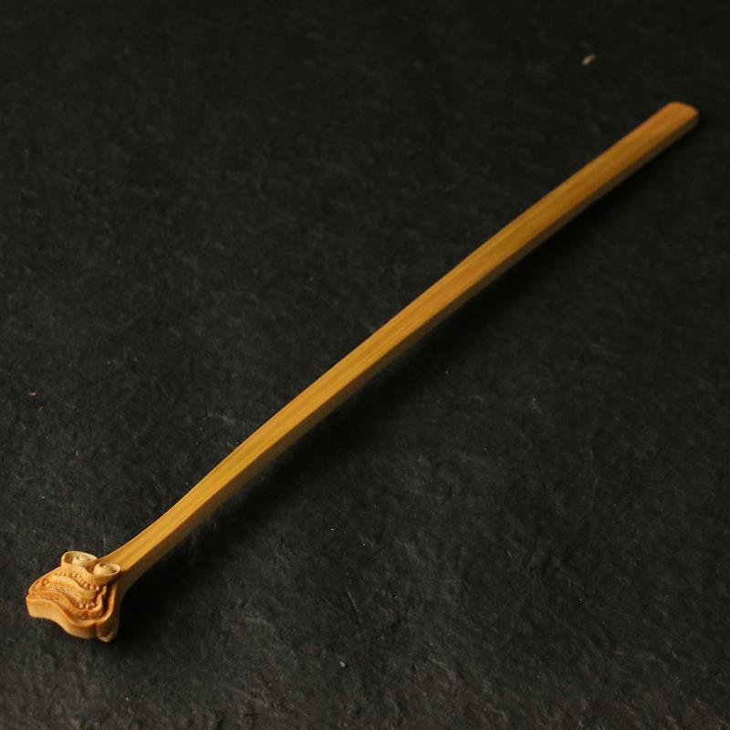 精品纯手工雕刻如意头老玉竹痒痒挠一体成型竹制挠痒扒竹雕不求人