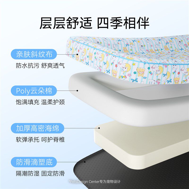 狗垫子四季通用可拆洗小型犬狗床狗睡垫防水趴趴垫狗窝垫宠物用品