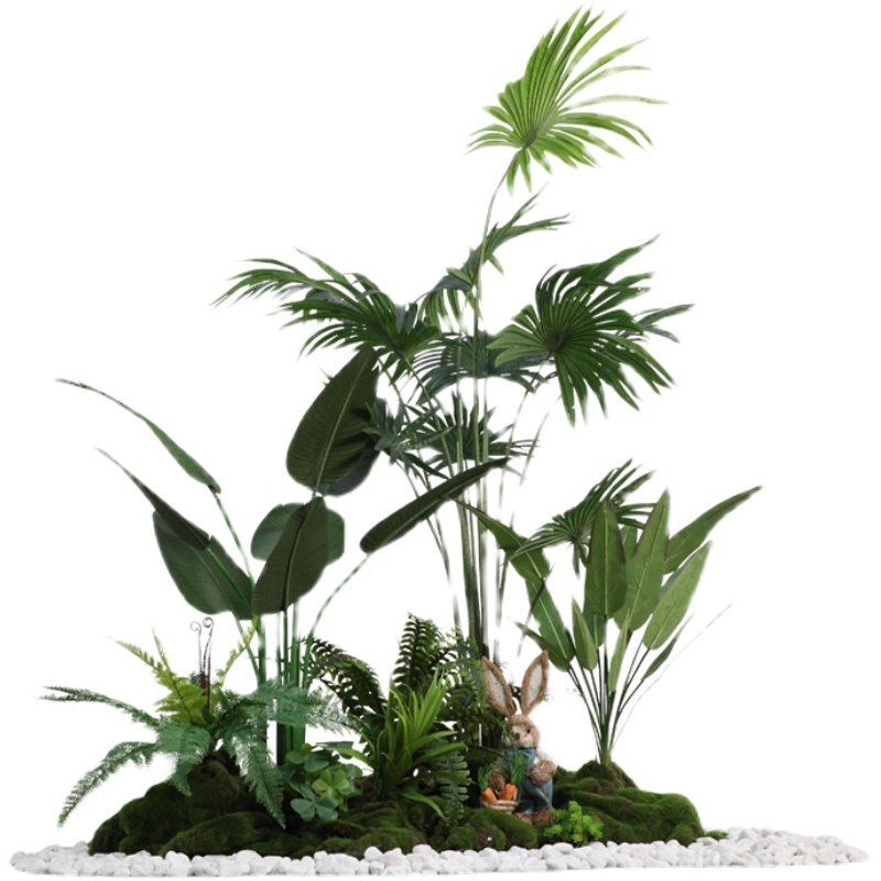 仿真绿植造景组合室内布置空间装饰盆栽摆件 花槽造景设计师推荐