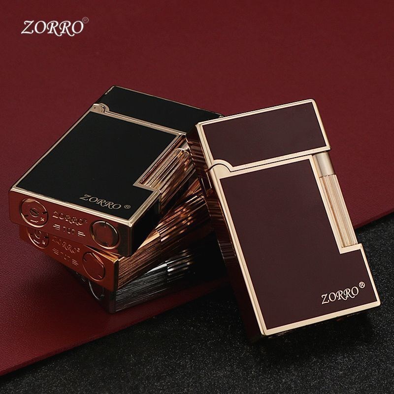 zorro正品佐罗朗声火机砂轮端可充气金属耐用送男友定制刻字