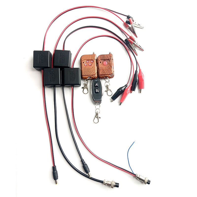 新款逆变器机头无线遥控开关电子一体升压器配件触点夹子手控12v