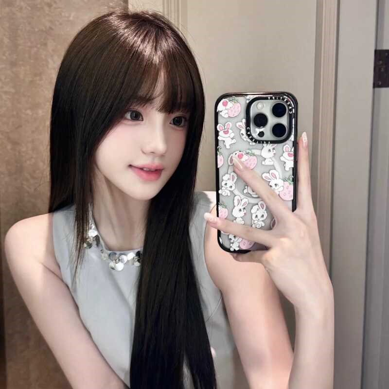 假发女长发黑色长直发圆脸lolita自然全头套及腰气质黑长直全头套
