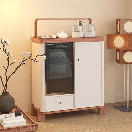 2026新款智能实木茶吧机置物柜一体客厅家用煮茶沥水饮水机餐柜