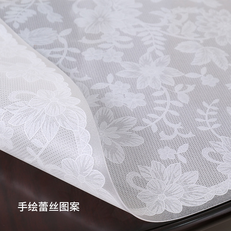 定制软玻璃转盘垫 圆桌桌布防水防油免洗pvc 圆形桌垫塑料水晶板