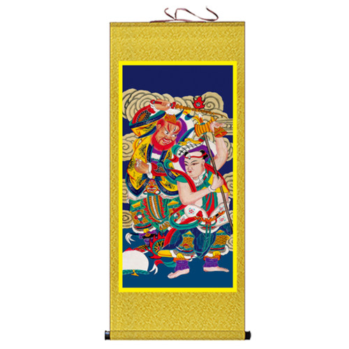 四大护法元帅画像挂画道场水陆装饰画马王爷赵公明王殷神像卷轴画