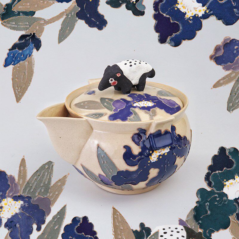 野兽花园鸢尾貘宝瓶功夫茶具茶壶手抓壶茶杯子壶承茶盘子创意陶瓷