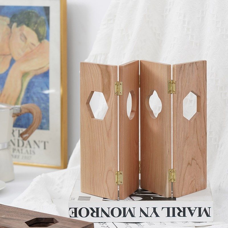 黑胡桃木摆件桌面小屏风隔断摆设创意高级工艺礼品摆饰装饰迷你台