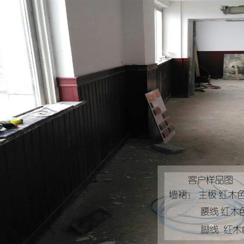 生态木塑pvc幼儿园宾馆餐馆家装护墙板楼梯墙裙快装吊顶环保防水