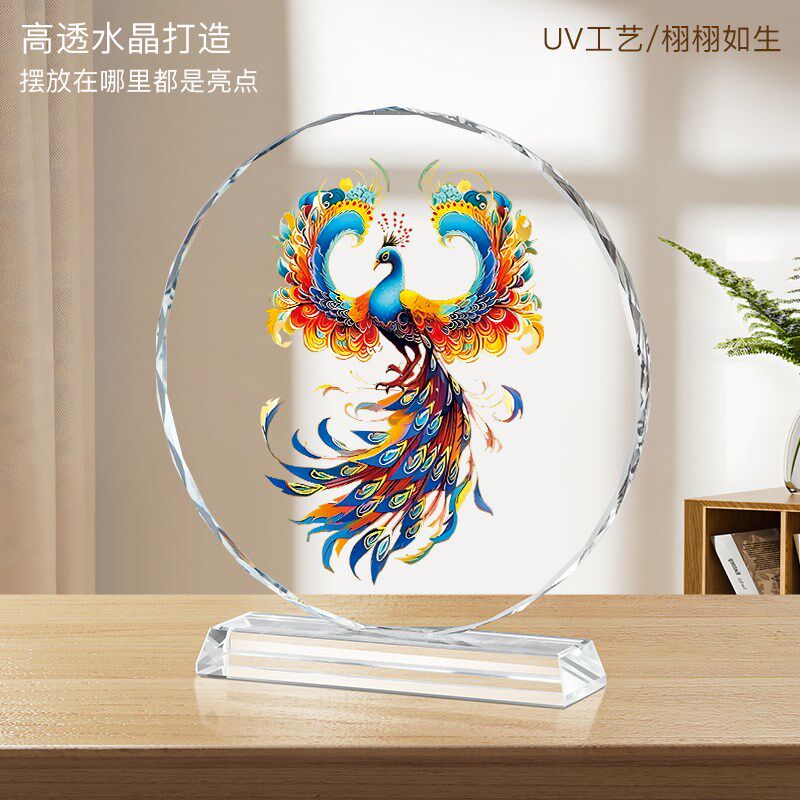 金龙祥瑞水晶摆件生肖龙桌面装饰工艺品镇宅风水摆件送礼乔迁送礼
