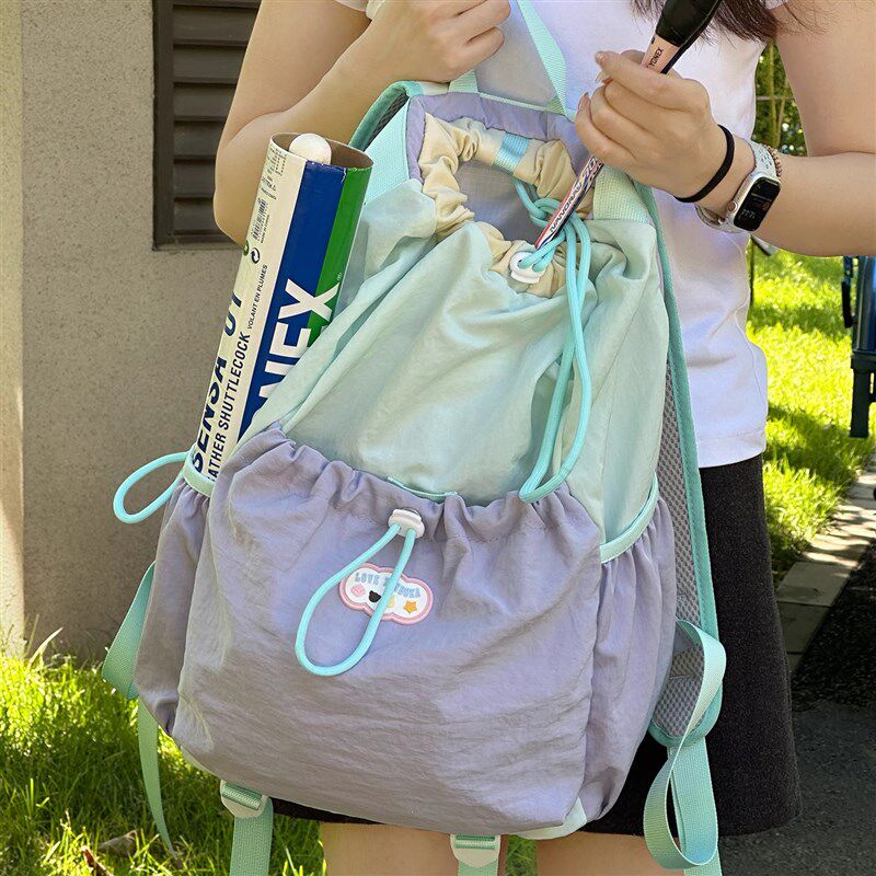羽毛球包 ins风少女运动后揹包女网球包大学生书包大容量旅行揹包