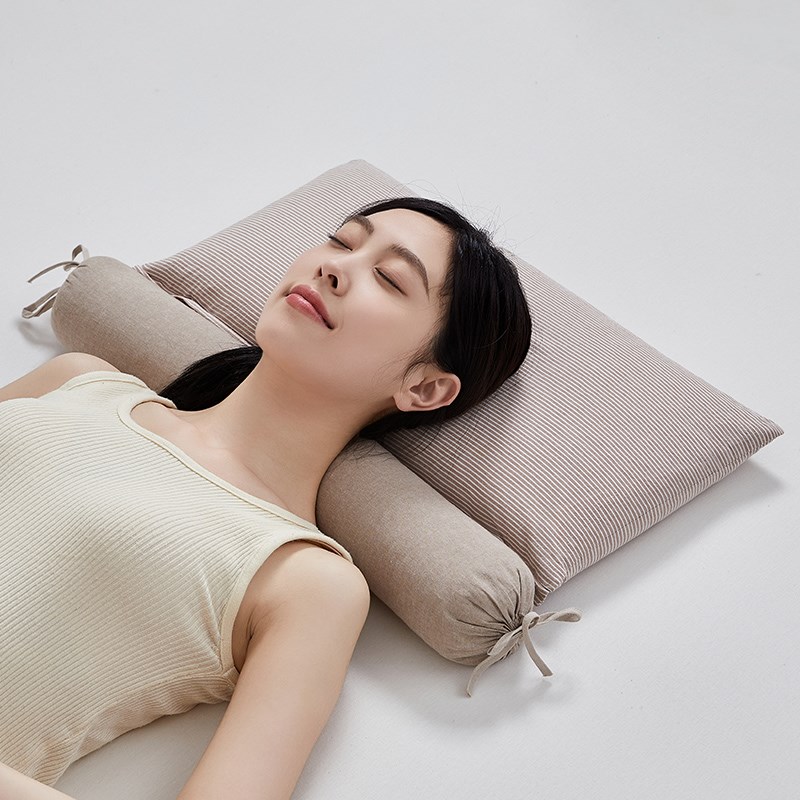 荞麦颈椎枕助睡眠睡觉专用枕头护颈枕劲椎加热圆柱枕热敷圆枕牵引