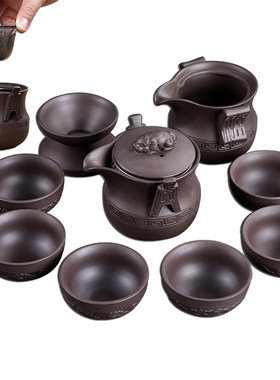 宜兴紫砂茶壶茶具套装 快客杯整套功夫茶具过滤陶瓷家用茶具特价