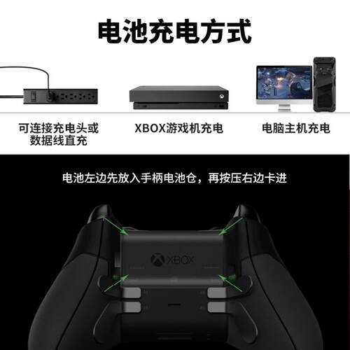 原装Xbox手柄无线适配器ones蓝牙Series二代接收器xss充电电池xsx