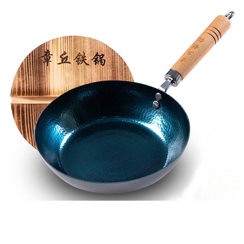 章丘手工铁锅平底煎锅家用炒锅不粘锅宝宝婴儿辅食牛排煎锅煎蛋饼