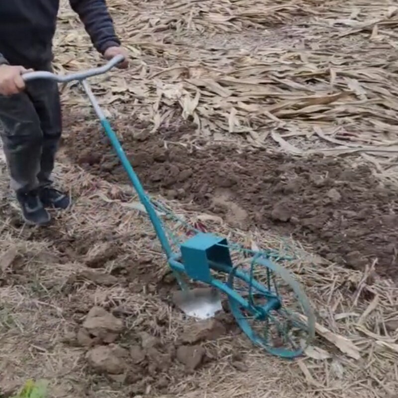 耕地机小型多功能开沟机农用耕田打田挖地手动家用人力犁地翻土机