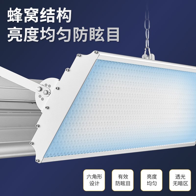 led防眩目羽毛球馆专用灯网球侧排灯乒乓球室灯篮球馆照明灯300W