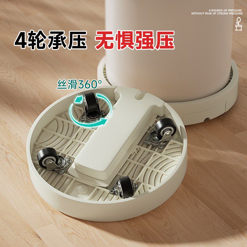 加厚树脂花盆托盘带万向轮可移动底座接水盘圆形大号底托透气塑料