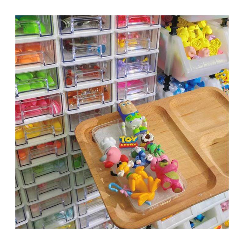 diy收纳整理盒抽屉式串珠饰品多美卡奶油胶配件零件盒文具塑料