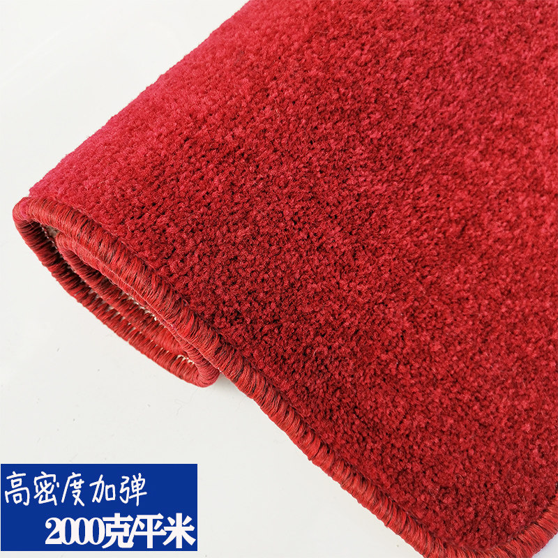 弯头纱圈绒黑黄红色轻奢满铺涤纶纤维粗厚地毯客厅茶几超大可定制