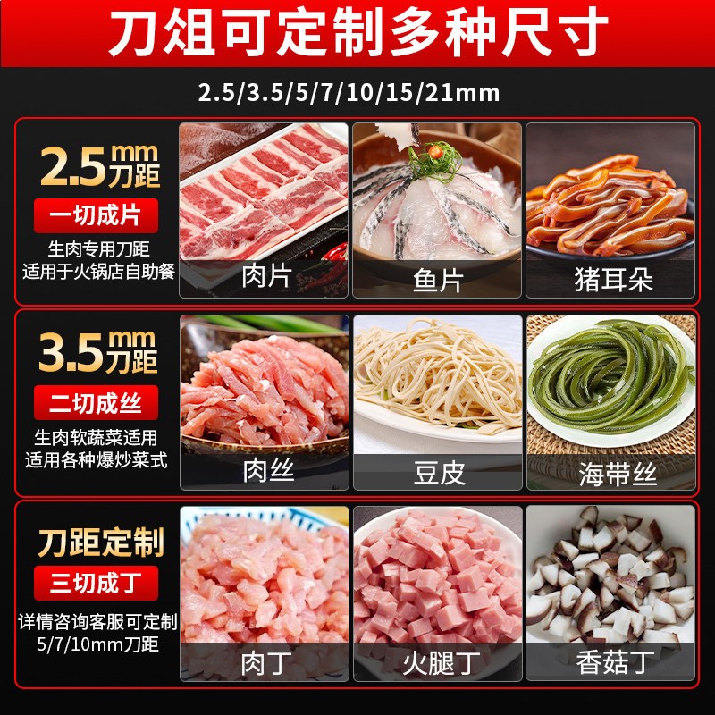 切肉机商用全自动切肉片机新款小型家用电动鲜肉绞肉机切丝切菜机